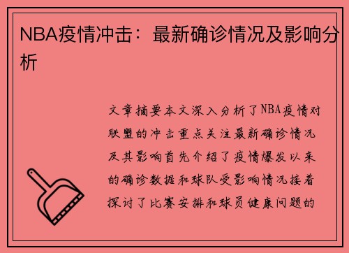 NBA疫情冲击：最新确诊情况及影响分析